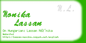 monika lassan business card